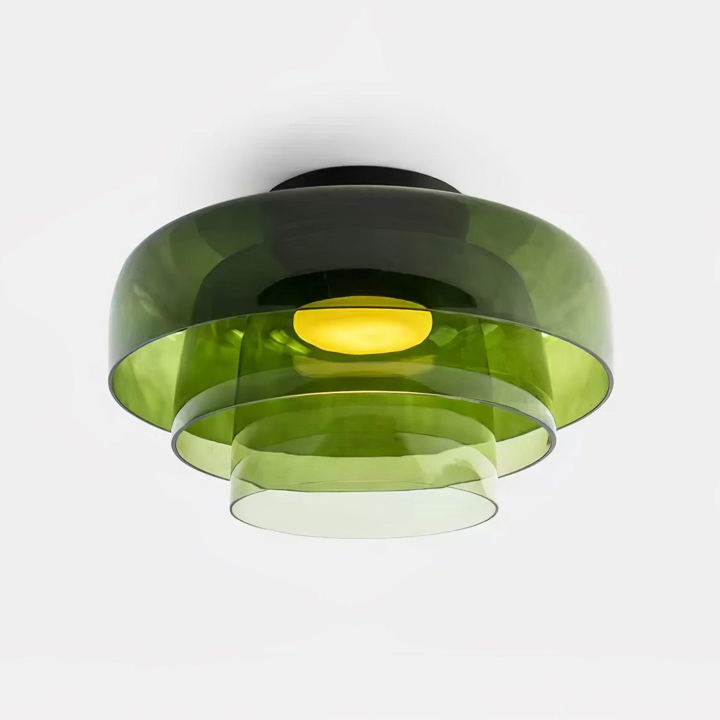 Levels Ceiling Light | Glass & Metal | Black, Smoke Grey, Green, Orange