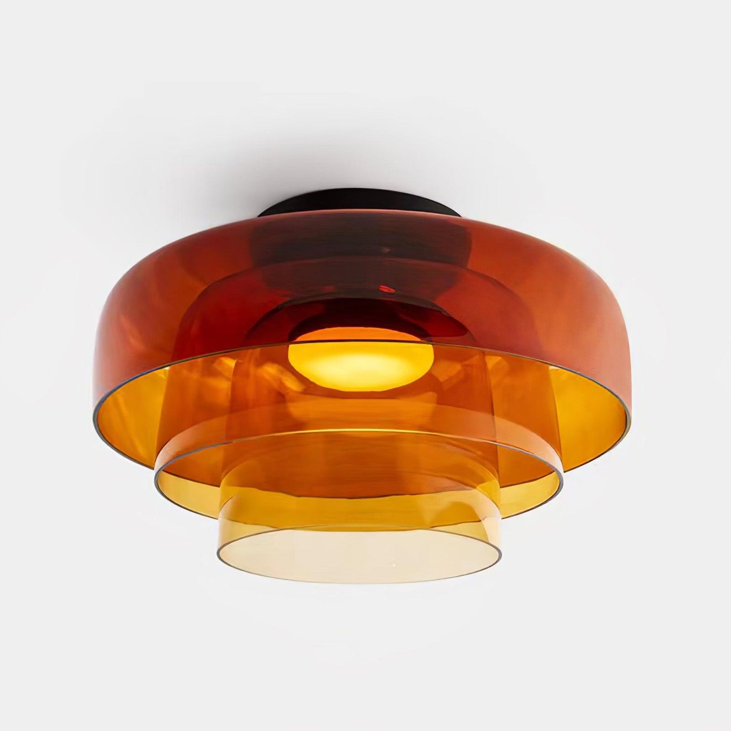 Levels Ceiling Light | Glass & Metal | Black, Smoke Grey, Green, Orange