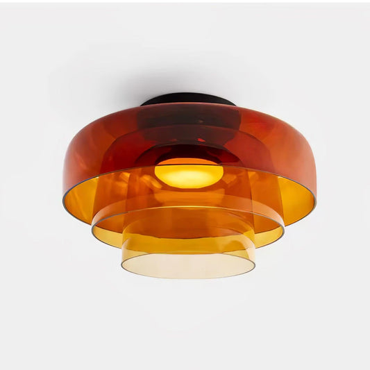 Levels Ceiling Light | Glass & Metal | Black, Smoke Grey, Green, Orange