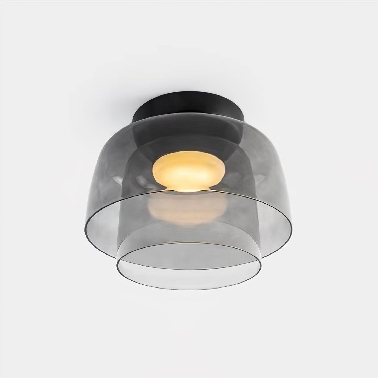 Levels Ceiling Light | Glass & Metal | Black, Smoke Grey, Green, Orange