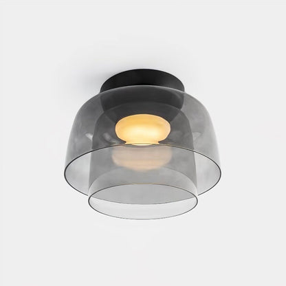 Levels Ceiling Light | Glass & Metal | Black, Smoke Grey, Green, Orange