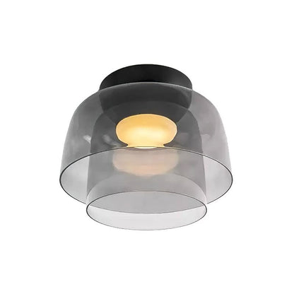 Levels Ceiling Light | Glass & Metal | Black, Smoke Grey, Green, Orange