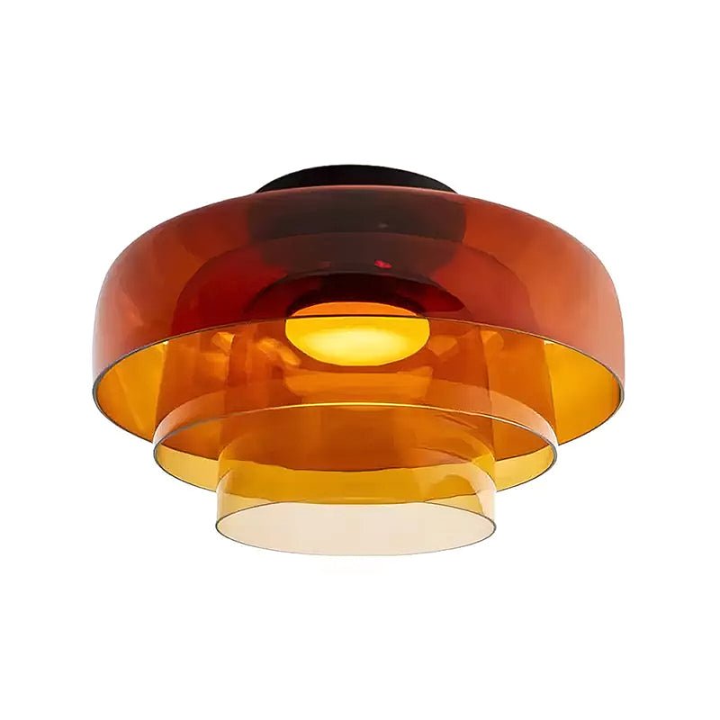 Levels Ceiling Light | Glass & Metal | Black, Smoke Grey, Green, Orange