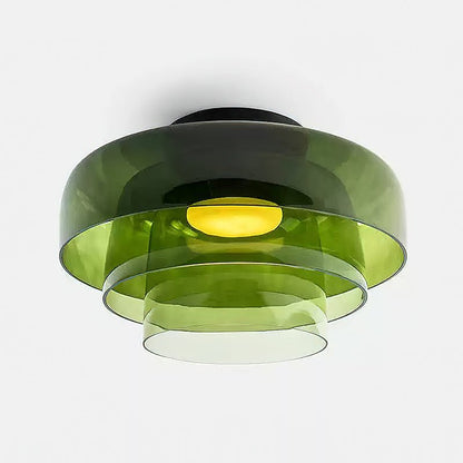Levels Ceiling Light | Glass & Metal | Black, Smoke Grey, Green, Orange