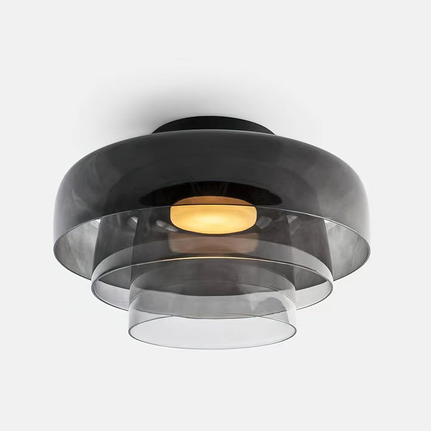 Levels Ceiling Light | Glass & Metal | Black, Smoke Grey, Green, Orange