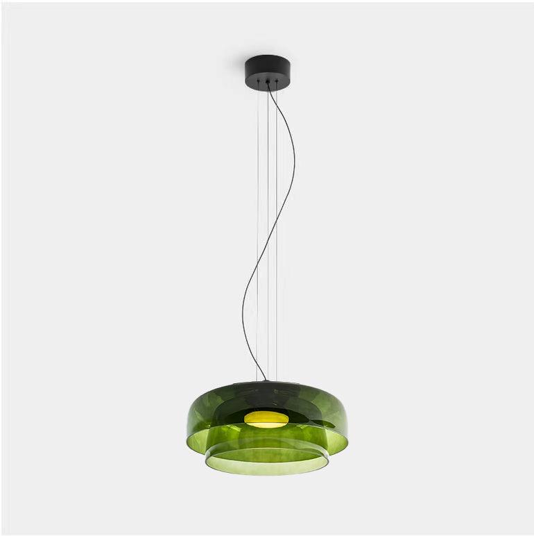 Levels Pendant Light | Metal & Glass | Black, Orange, Gray, Green Shades
