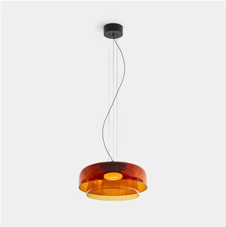 Levels Pendant Light | Metal & Glass | Black, Orange, Gray, Green Shades