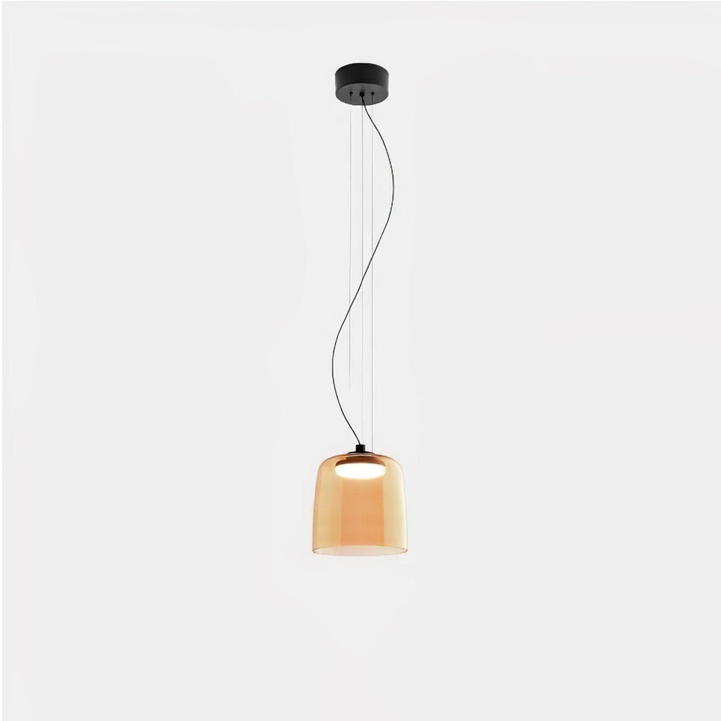 Levels Pendant Light | Metal & Glass | Black, Orange, Gray, Green Shades