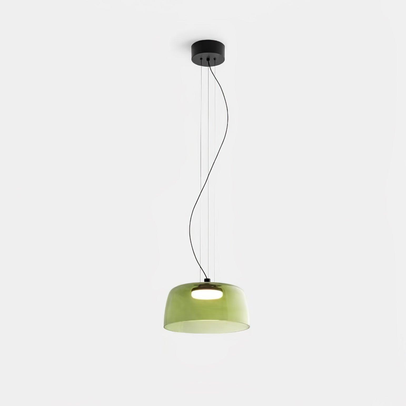 Levels Pendant Light | Metal & Glass | Black, Orange, Gray, Green Shades