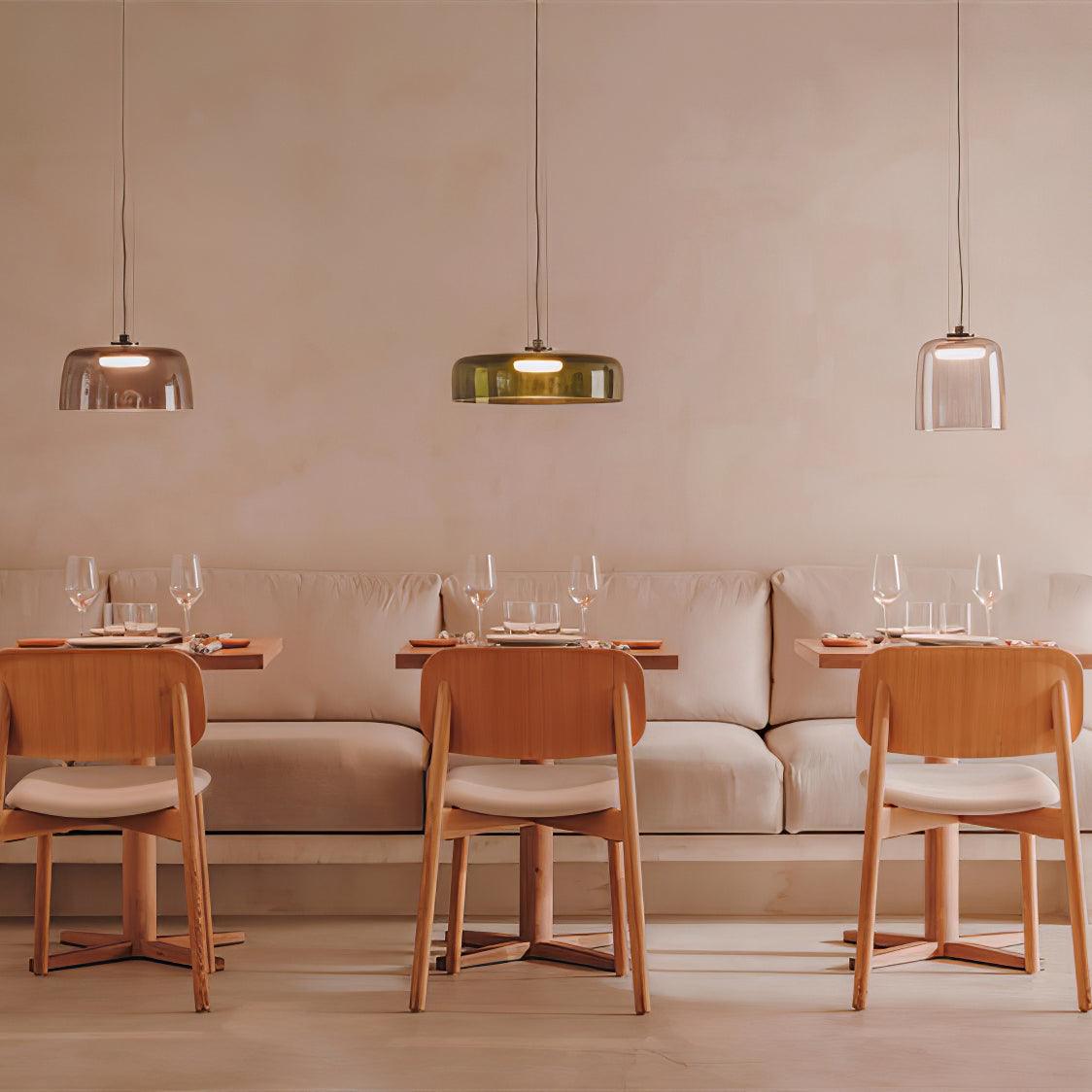 Levels Pendant Light | Metal & Glass | Black, Orange, Gray, Green Shades