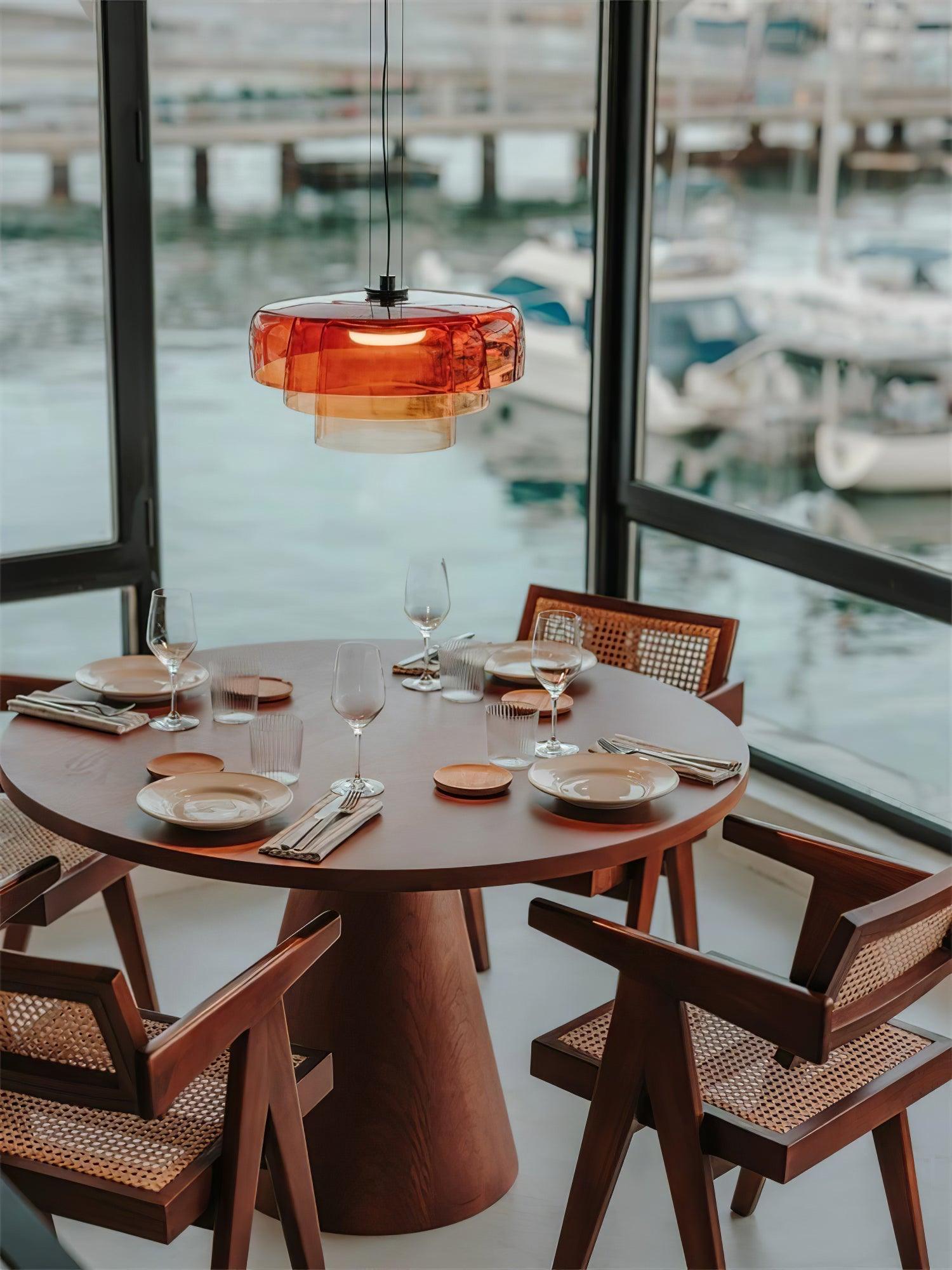 Levels Pendant Light | Metal & Glass | Black, Orange, Gray, Green Shades
