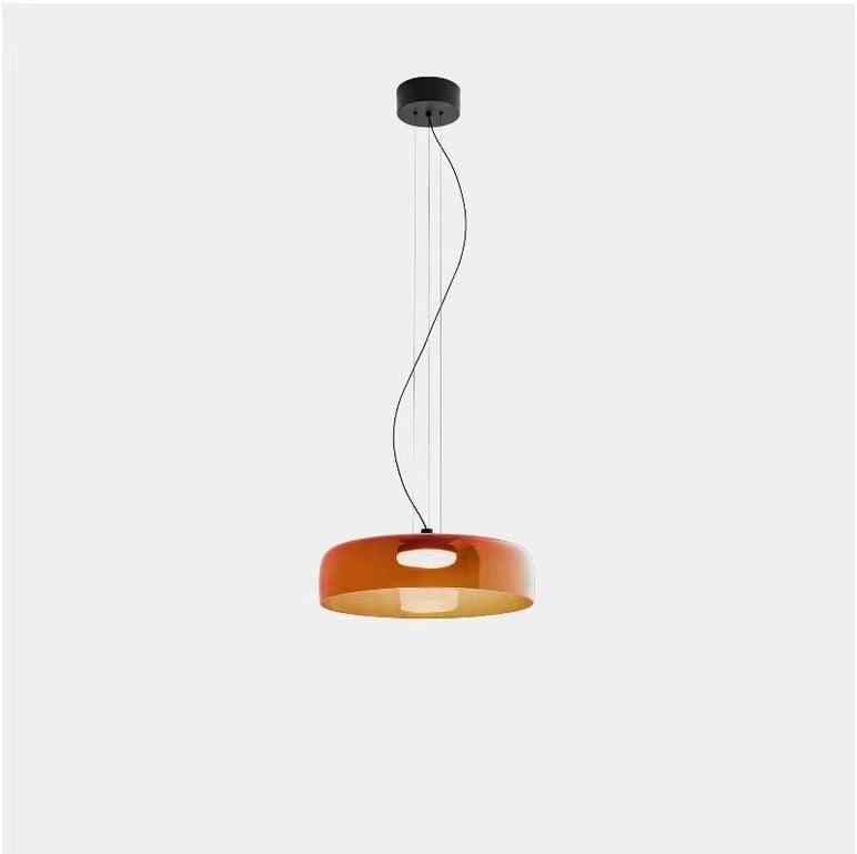 Levels Pendant Light | Metal & Glass | Black, Orange, Gray, Green Shades