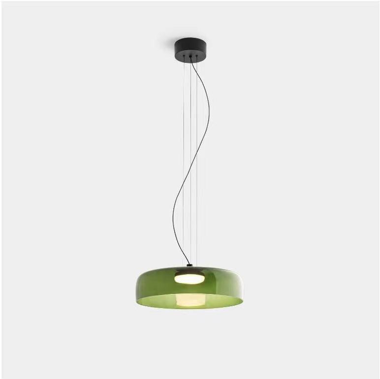Levels Pendant Light | Metal & Glass | Black, Orange, Gray, Green Shades