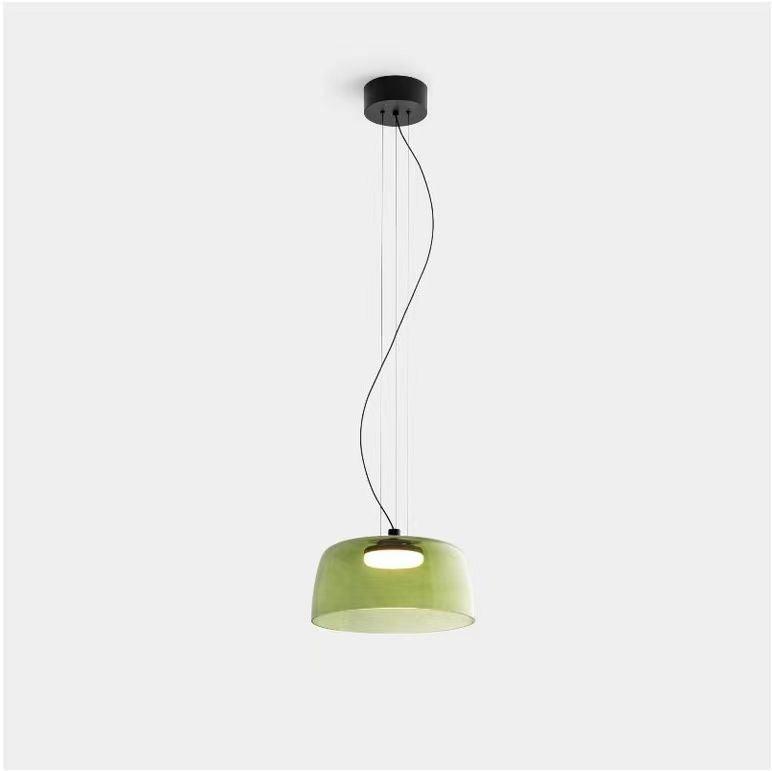 Levels Pendant Light | Metal & Glass | Black, Orange, Gray, Green Shades