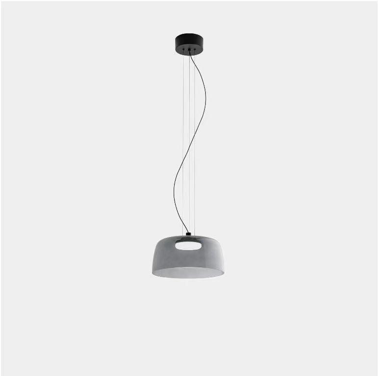 Levels Pendant Light | Metal & Glass | Black, Orange, Gray, Green Shades