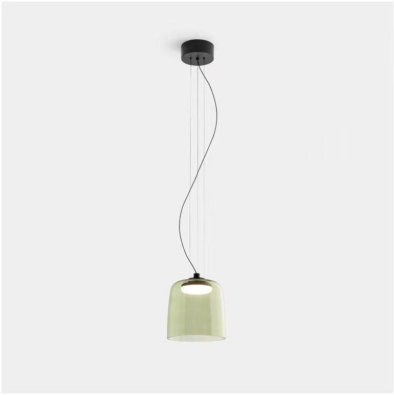 Levels Pendant Light | Metal & Glass | Black, Orange, Gray, Green Shades
