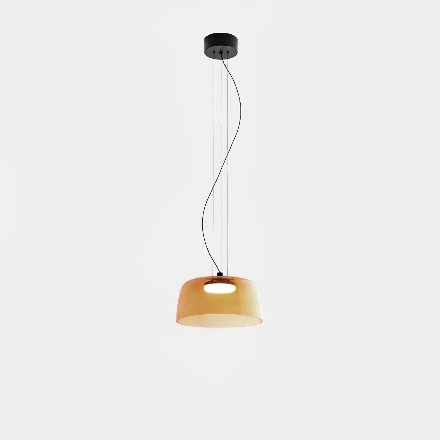 Levels Pendant Light | Metal & Glass | Black, Orange, Gray, Green Shades