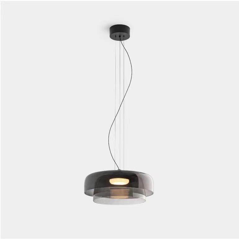 Levels Pendant Light | Metal & Glass | Black, Orange, Gray, Green Shades