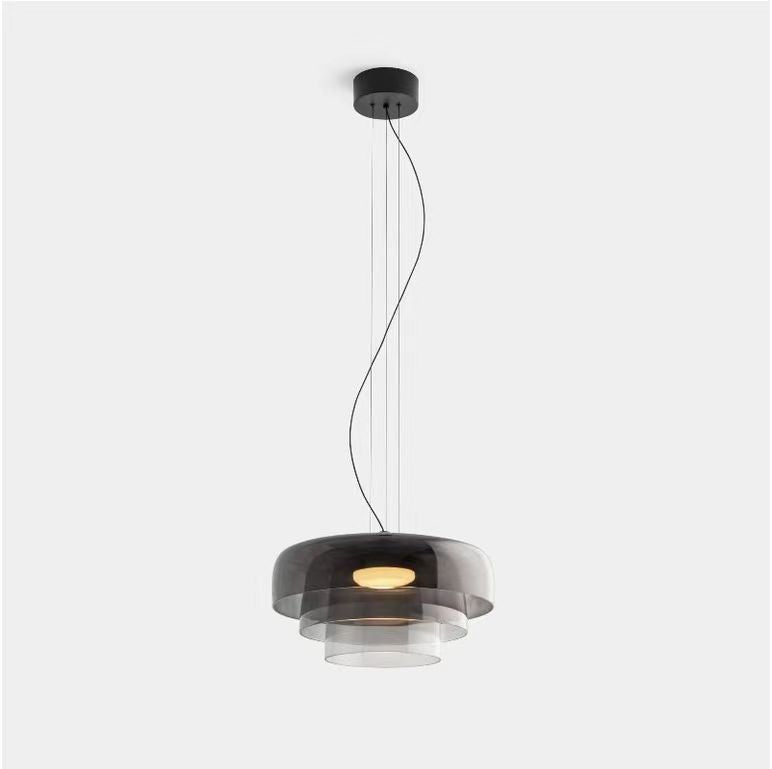 Levels Pendant Light | Metal & Glass | Black, Orange, Gray, Green Shades