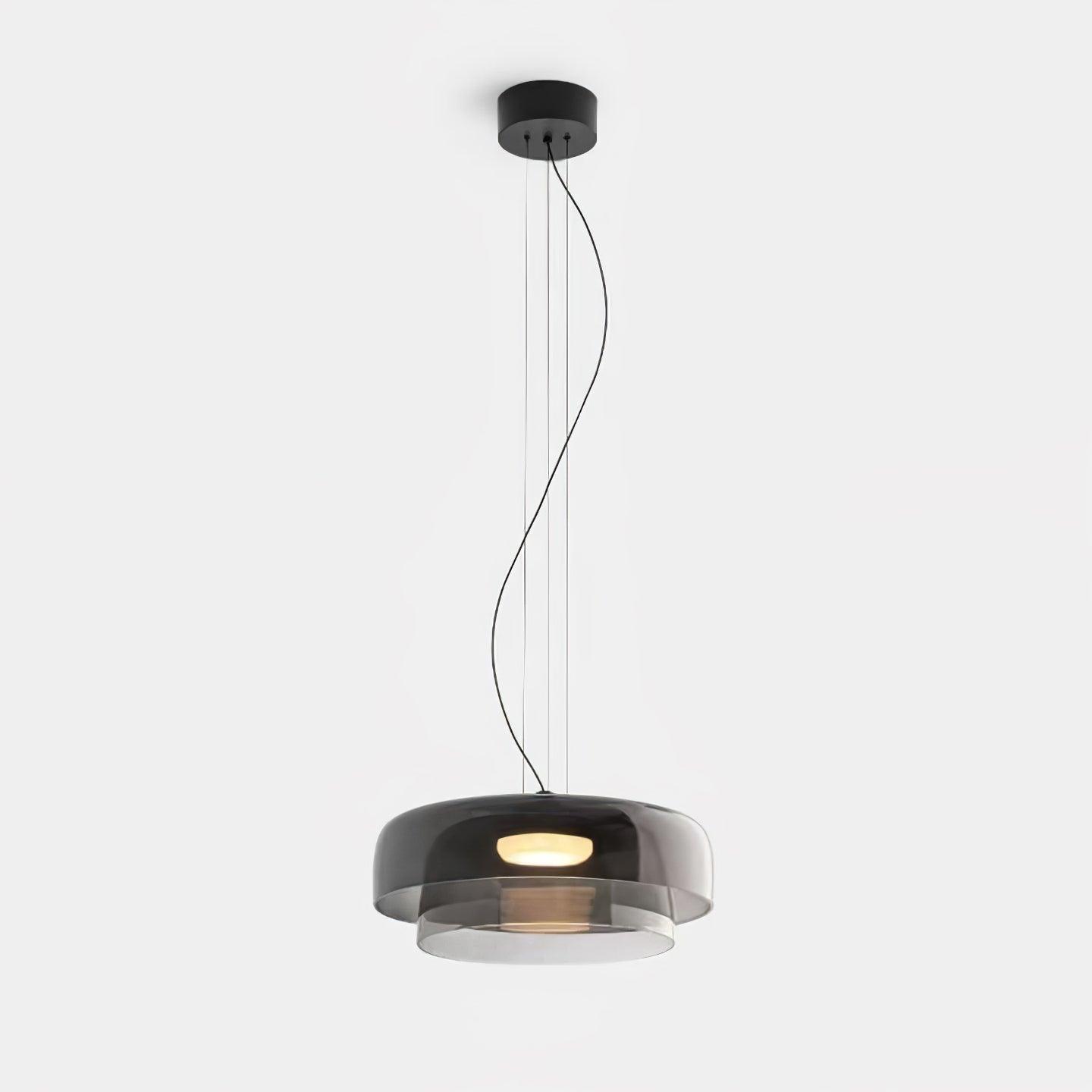 Levels Pendant Light | Metal & Glass | Black, Orange, Gray, Green Shades