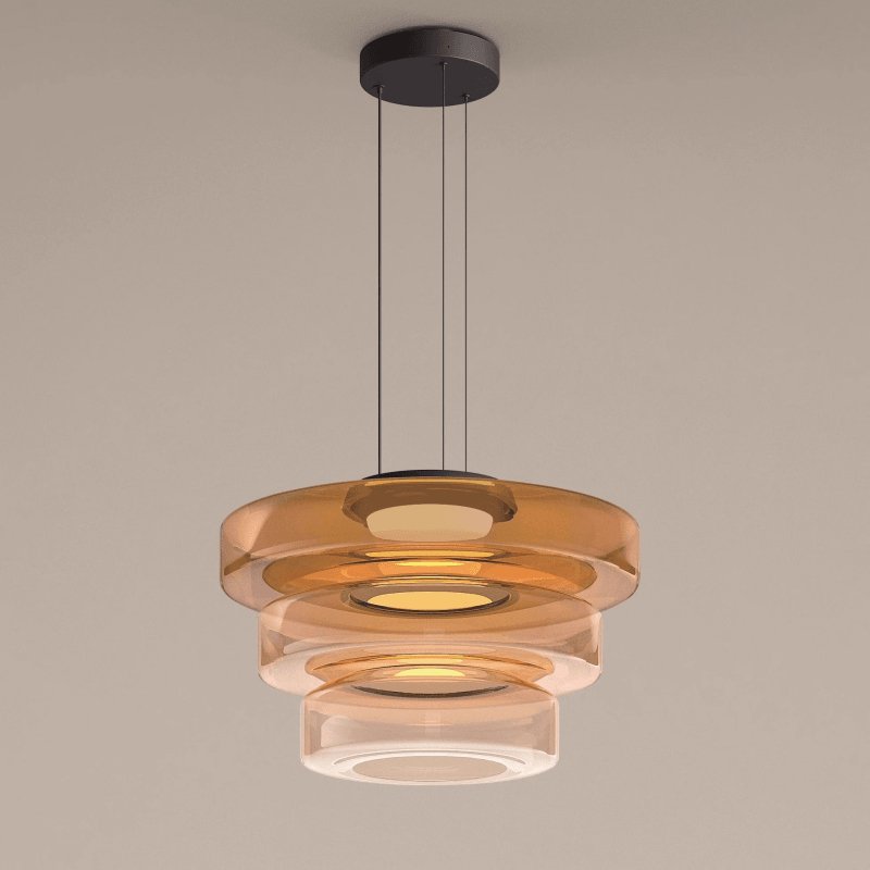 Levels Series Pendant Light | Metal & Glass | Smoke Grey, Green, Amber