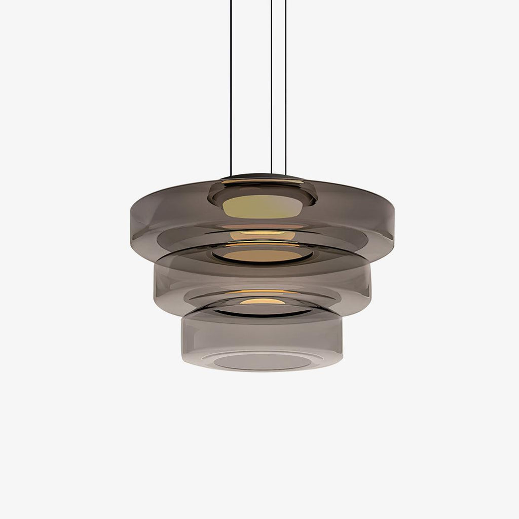 Levels Series Pendant Light | Metal & Glass | Smoke Grey, Green, Amber