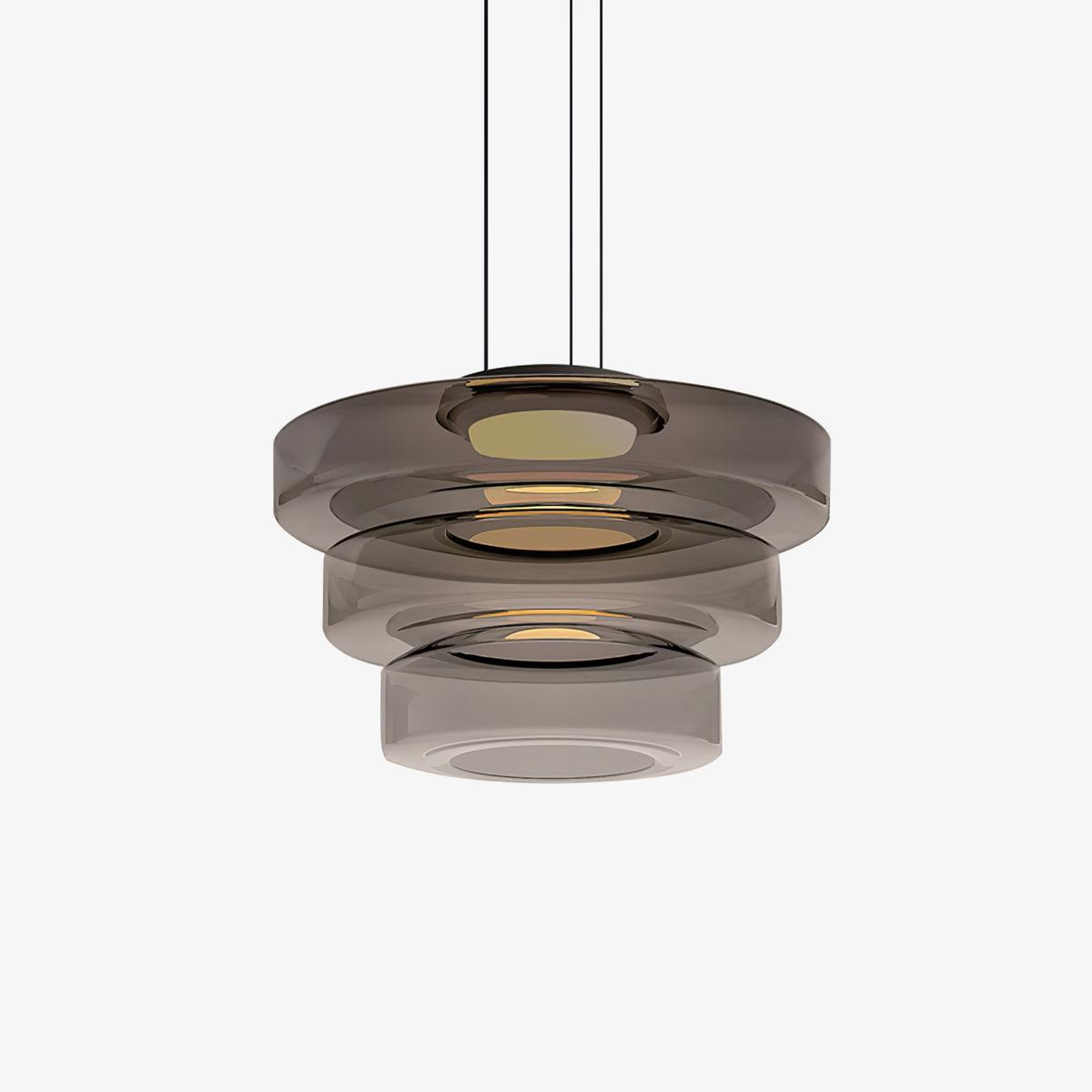 Levels Series Pendant Light | Metal & Glass | Smoke Grey, Green, Amber