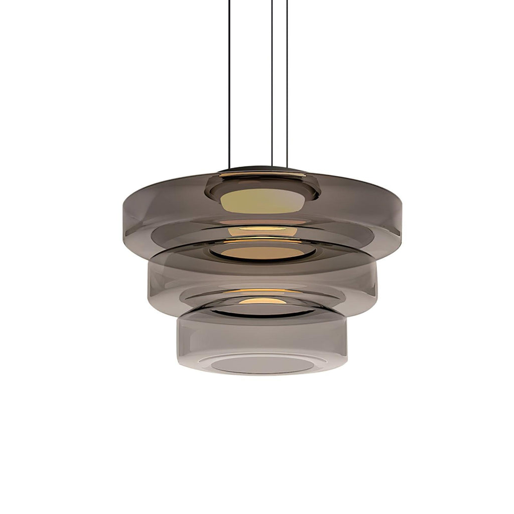 Levels Series Pendant Light | Metal & Glass | Smoke Grey, Green, Amber