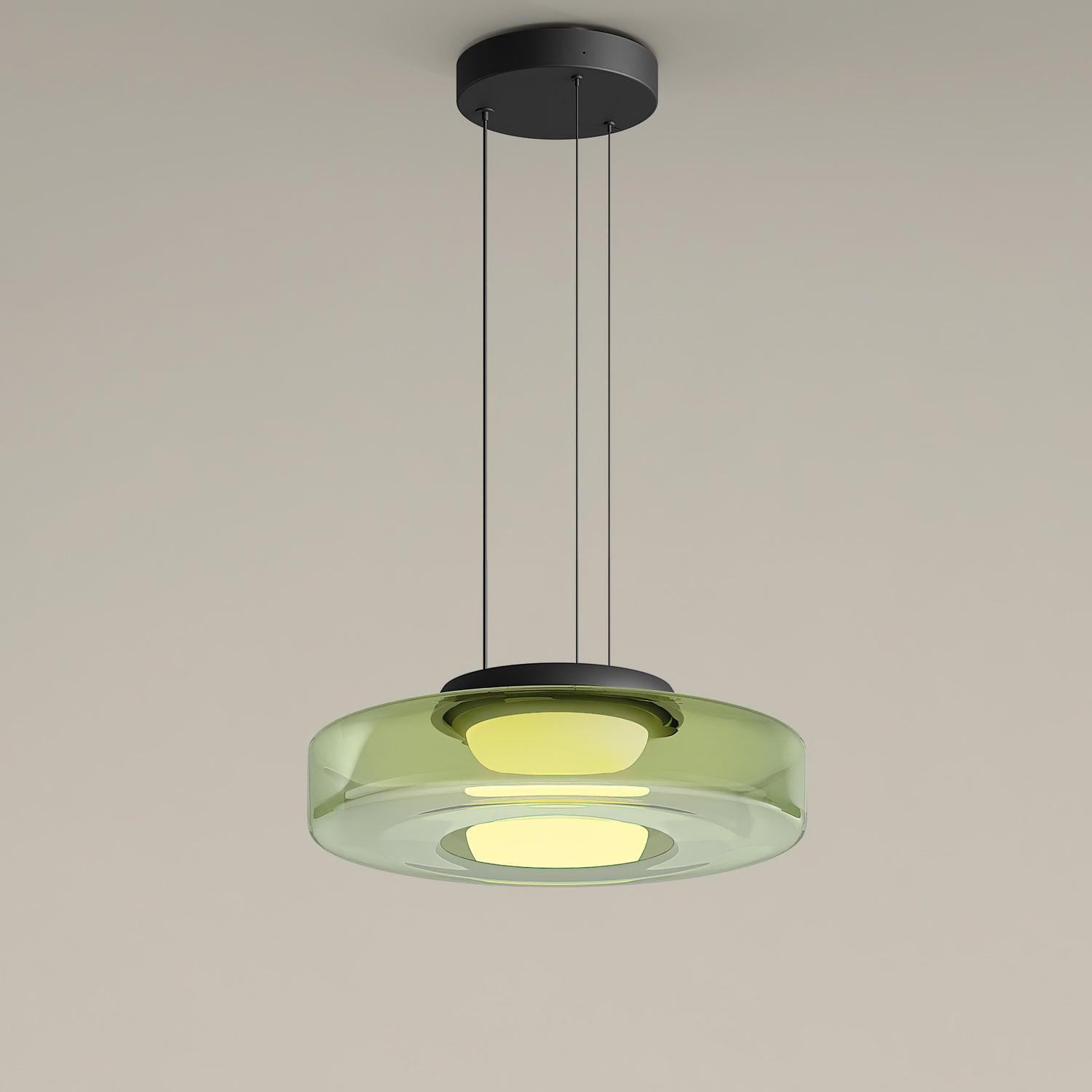Levels Series Pendant Light | Metal & Glass | Smoke Grey, Green, Amber