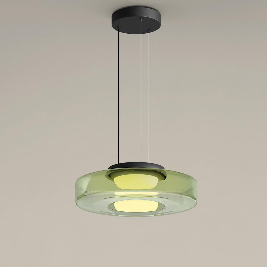 Levels Series Pendant Light | Metal & Glass | Smoke Grey, Green, Amber