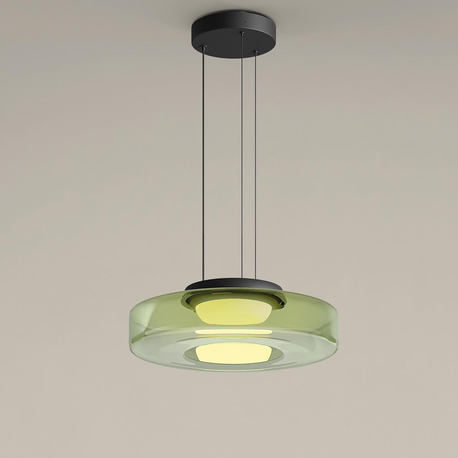 Levels Series Pendant Light | Metal & Glass | Smoke Grey, Green, Amber