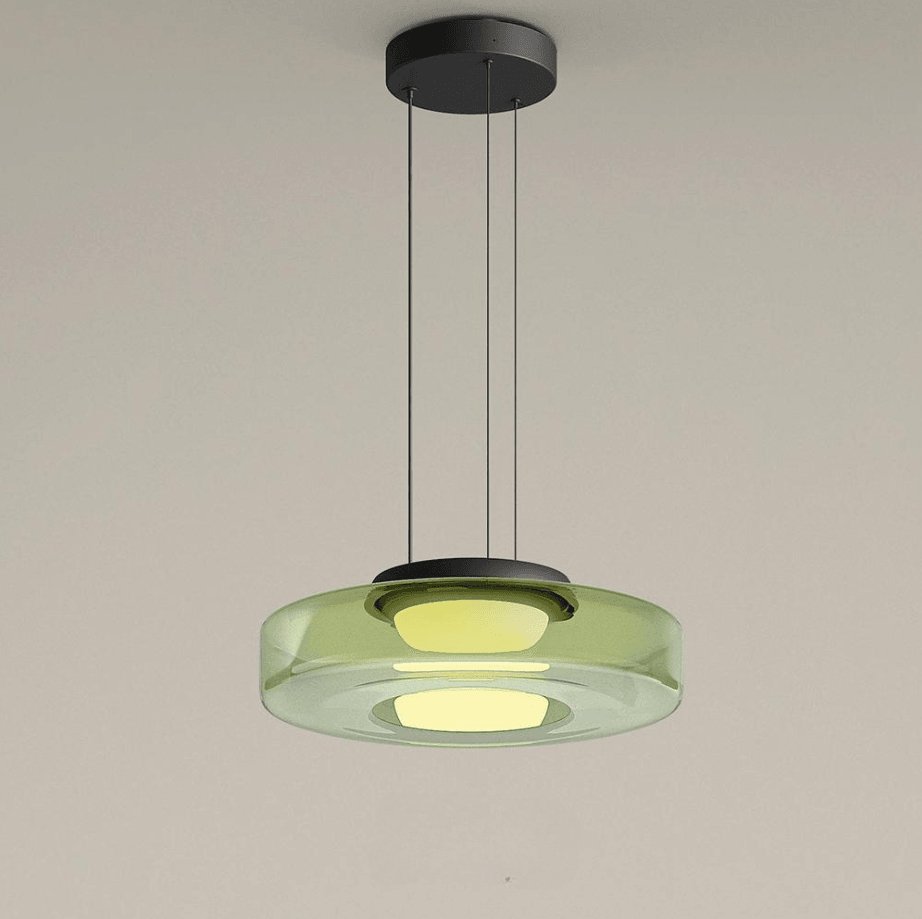 Levels Series Pendant Light | Metal & Glass | Smoke Grey, Green, Amber