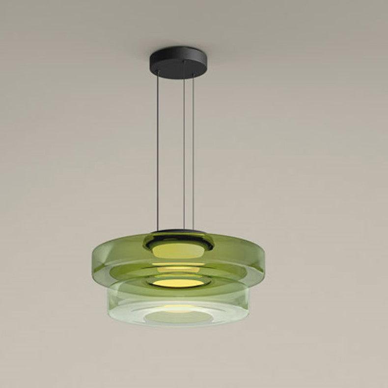 Levels Series Pendant Light | Metal & Glass | Smoke Grey, Green, Amber