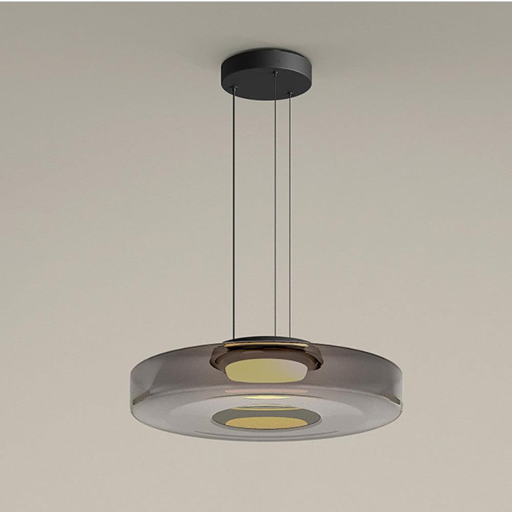 Levels Series Pendant Light | Metal & Glass | Smoke Grey, Green, Amber