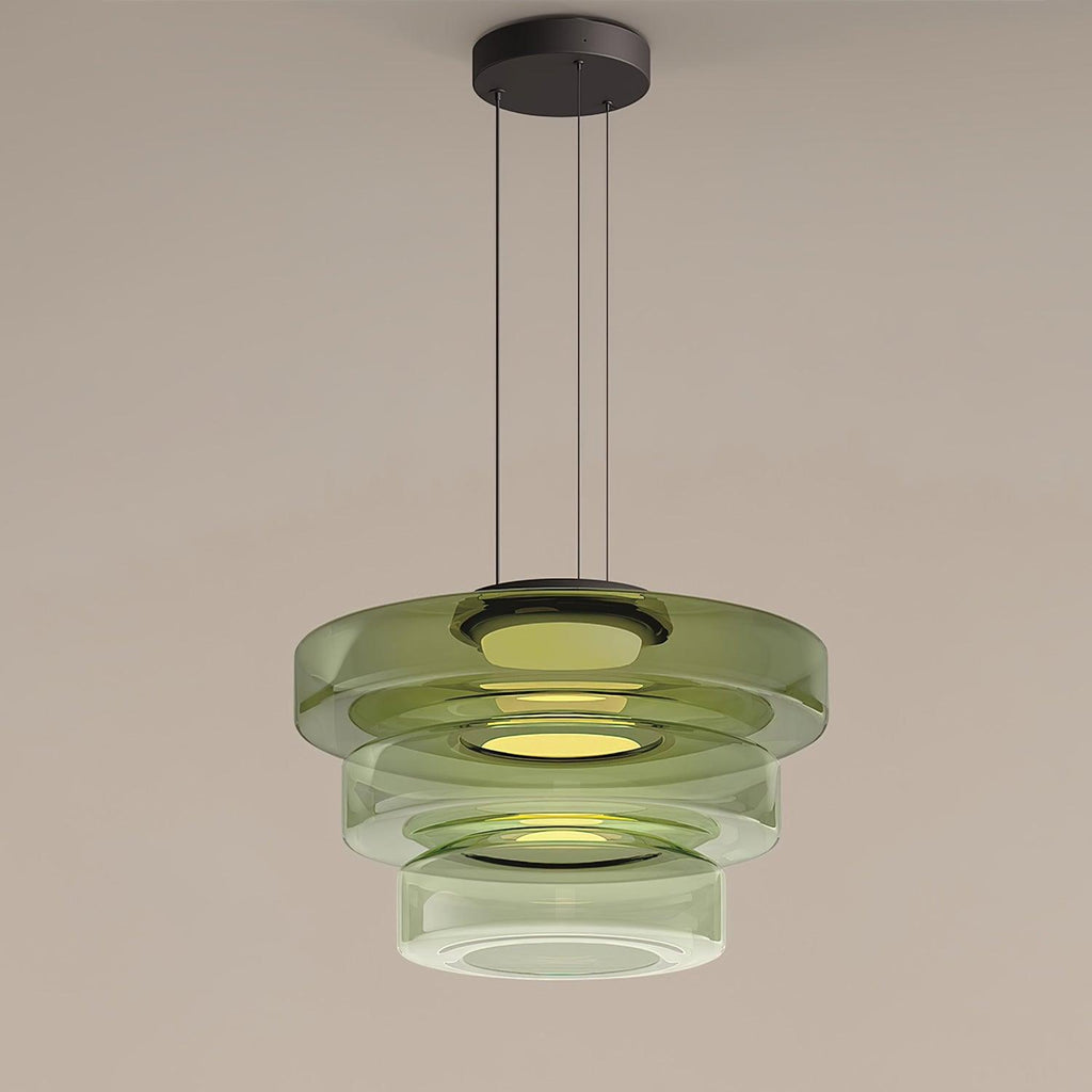 Levels Series Pendant Light | Metal & Glass | Smoke Grey, Green, Amber