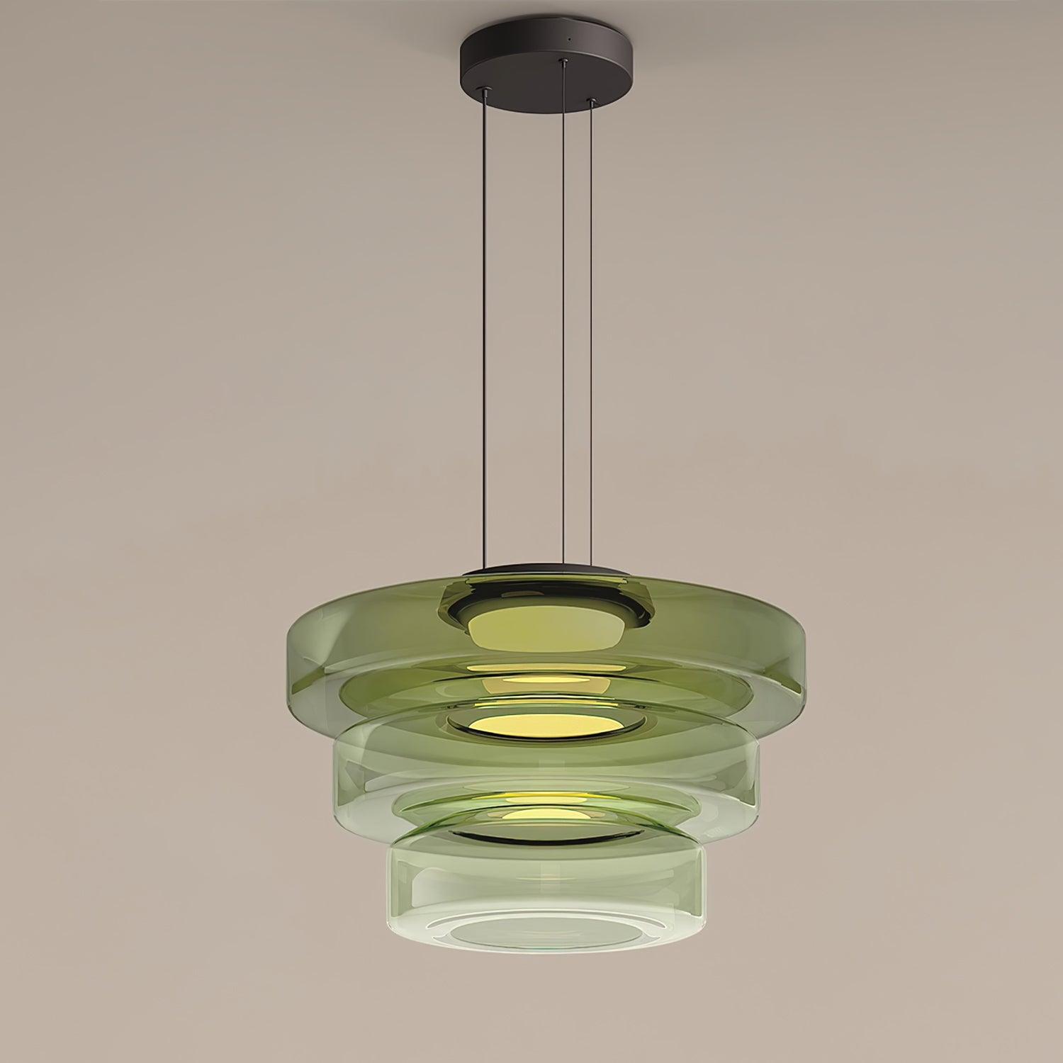 Levels Series Pendant Light | Metal & Glass | Smoke Grey, Green, Amber
