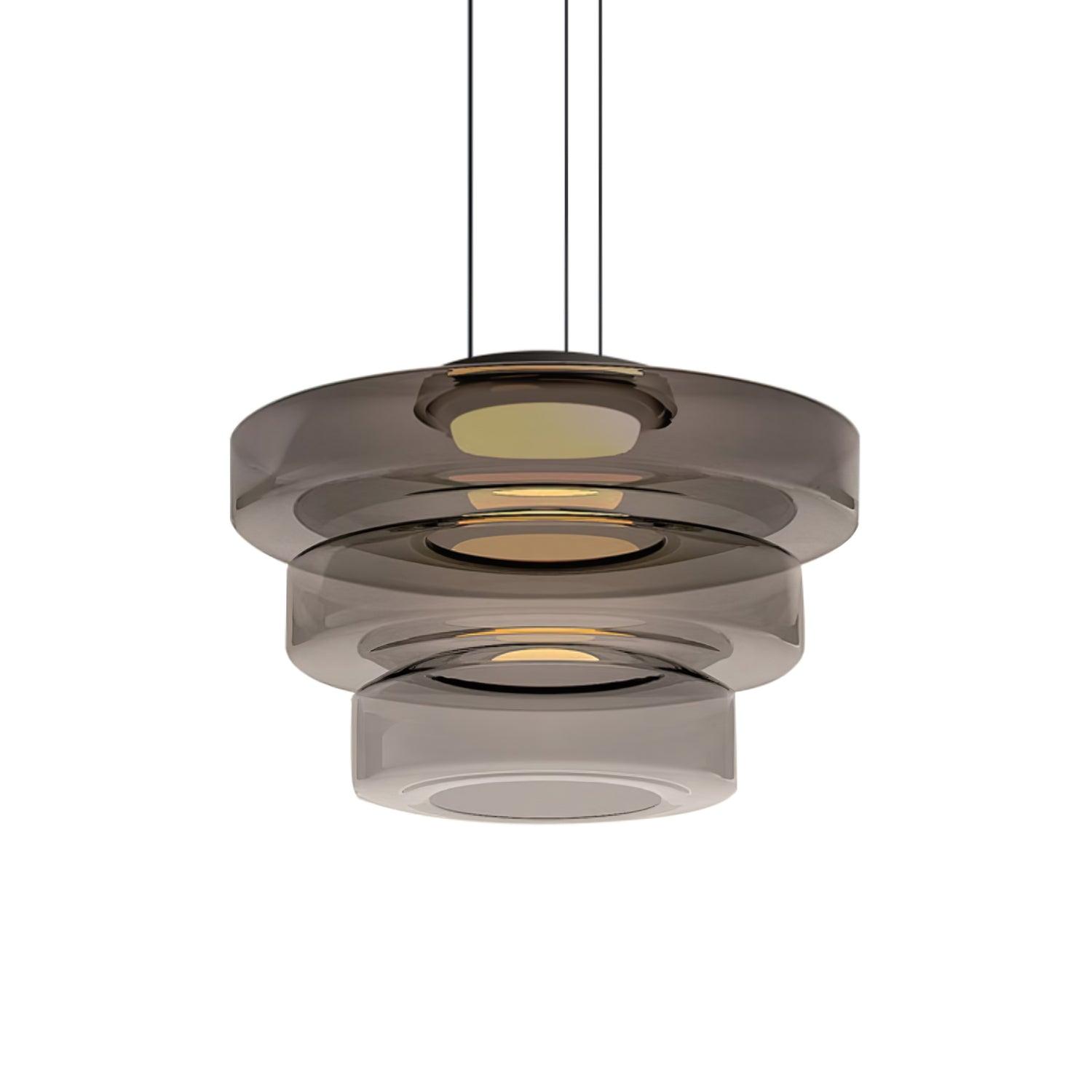 Levels Series Pendant Light | Metal & Glass | Smoke Grey, Green, Amber