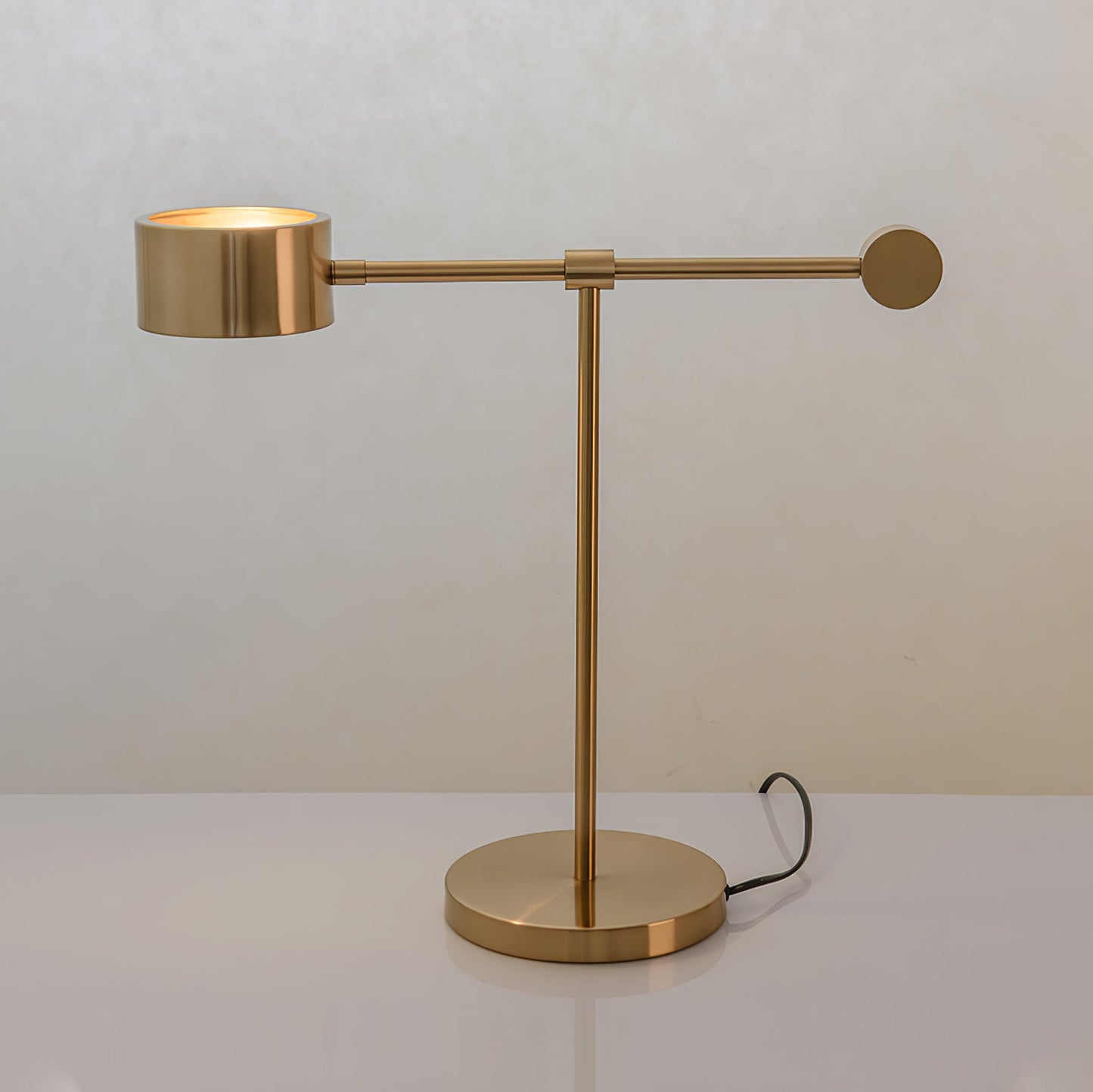 Lever Office Table Light | Metal & Iron | Gold