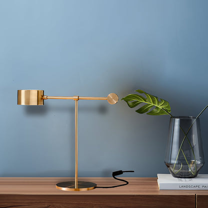 Lever Office Table Light | Metal & Iron | Gold