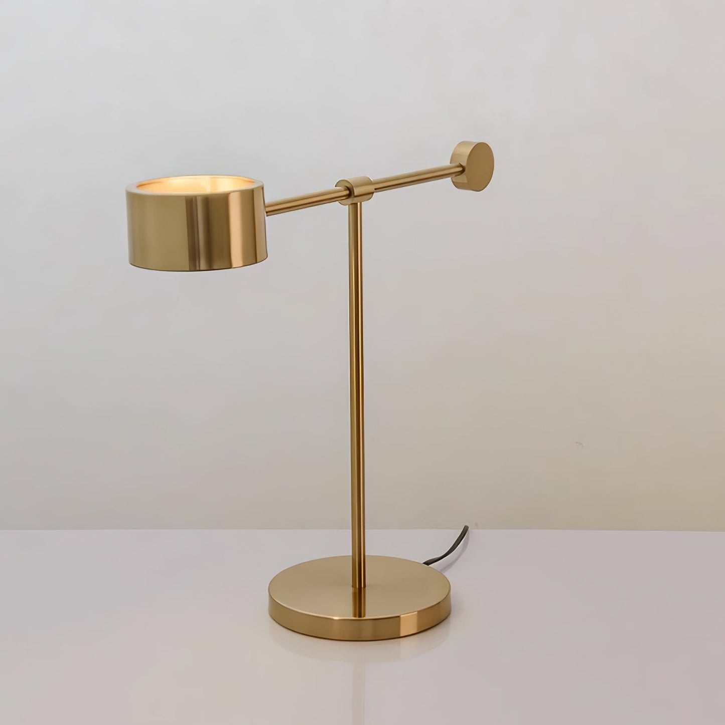 Lever Office Table Light | Metal & Iron | Gold