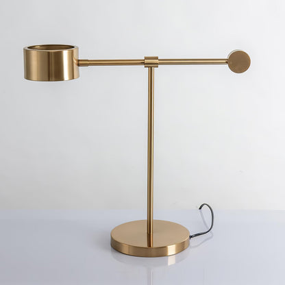 Lever Office Table Light | Metal & Iron | Gold