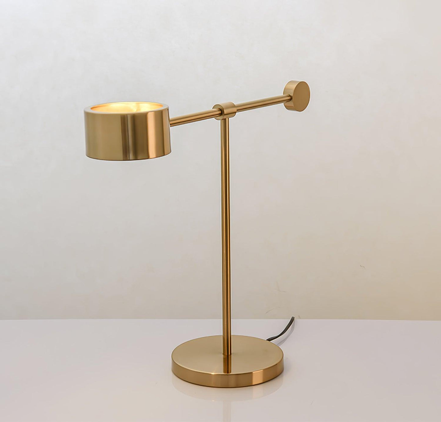 Lever Office Table Light | Metal & Iron | Gold