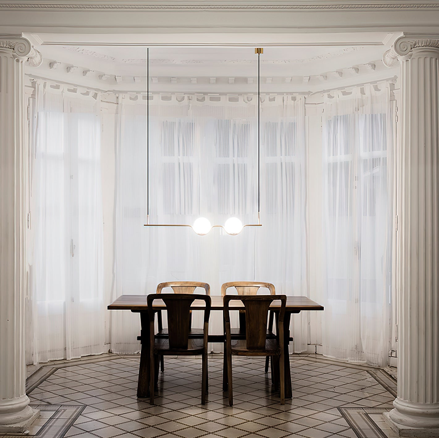 Levita Pendant Lamp | Iron & Glass | Gold & Black