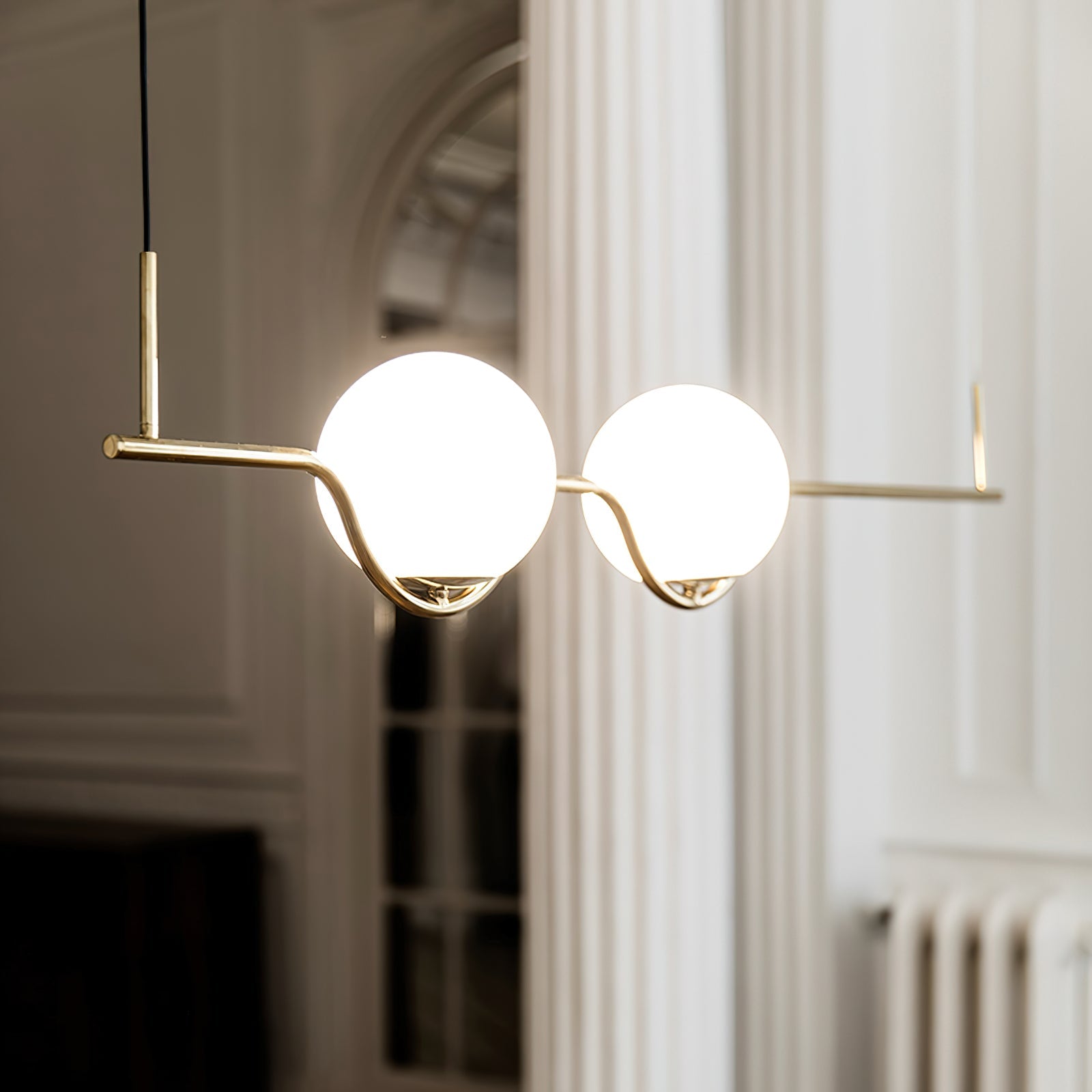 Levita Pendant Lamp | Iron & Glass | Gold & Black