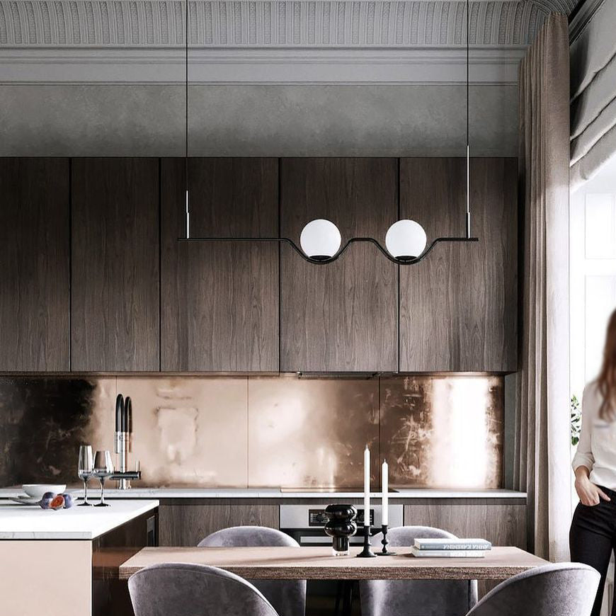 Levita Pendant Lamp | Iron & Glass | Gold & Black