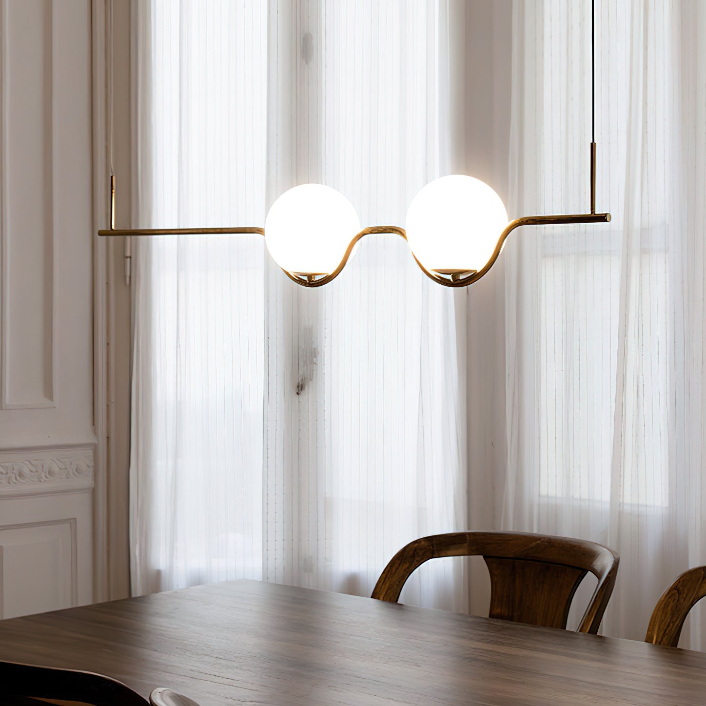 Levita Pendant Lamp | Iron & Glass | Gold & Black