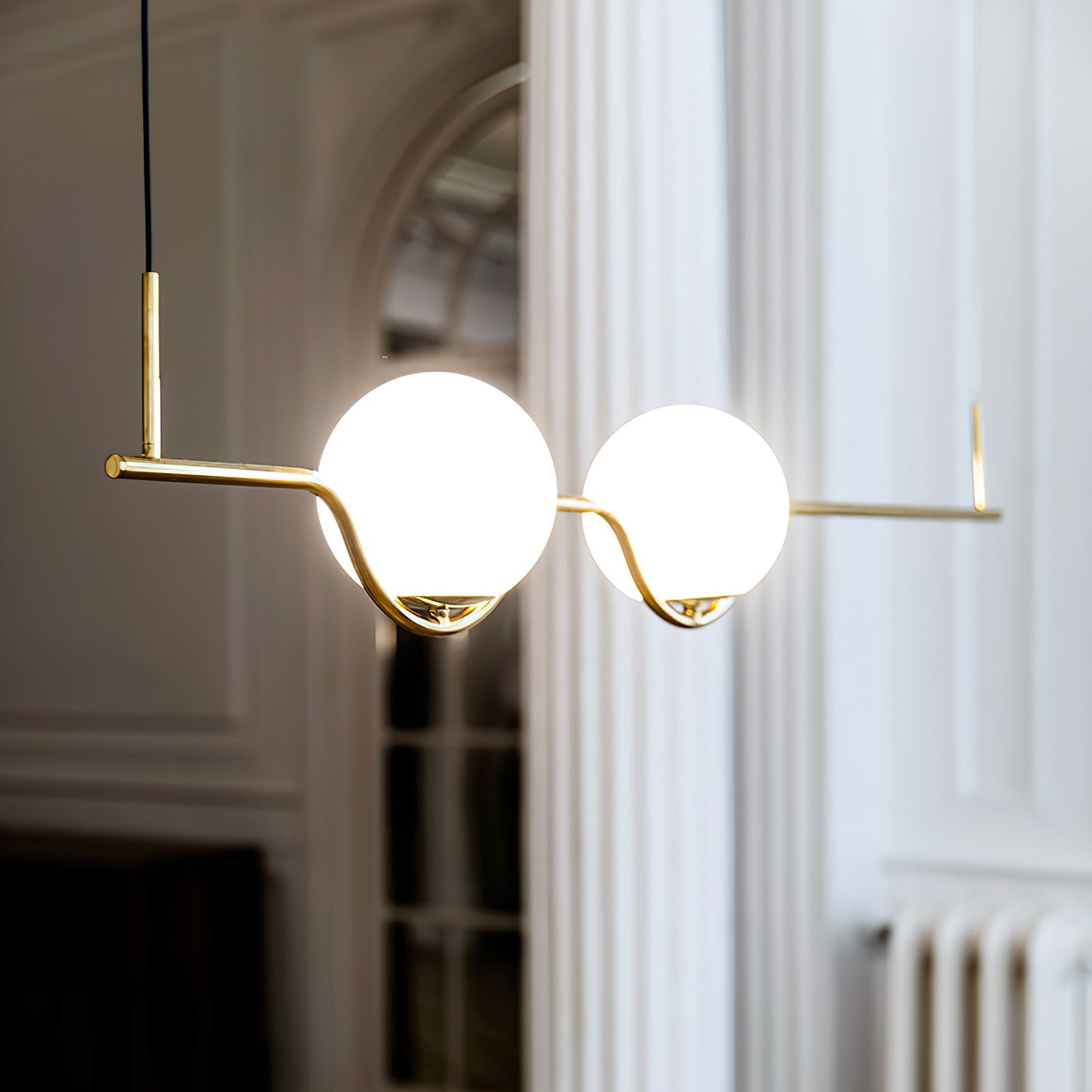 Levita Pendant Lamp | Iron & Glass | Gold & Black