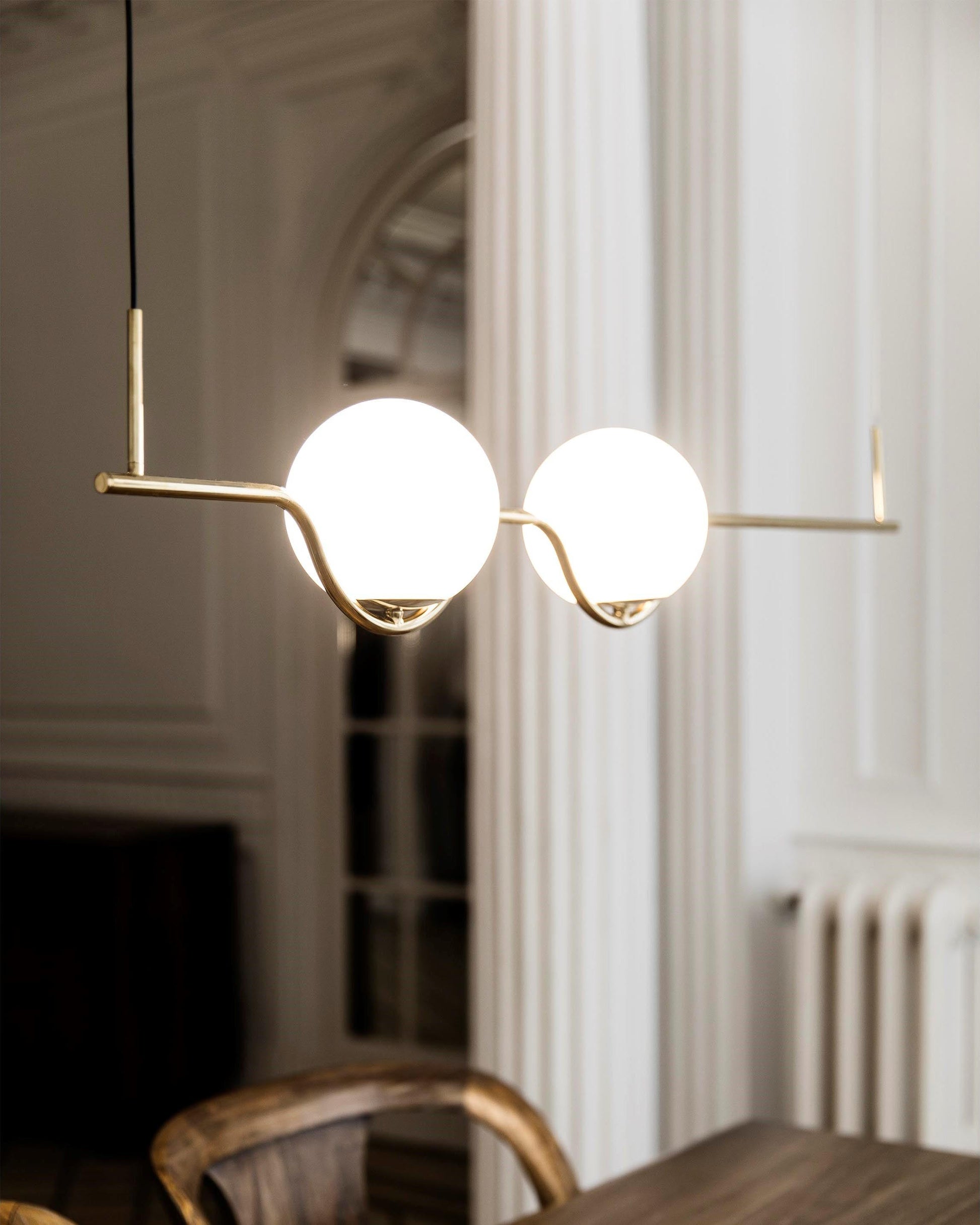 Levita Pendant Lamp | Iron & Glass | Gold & Black