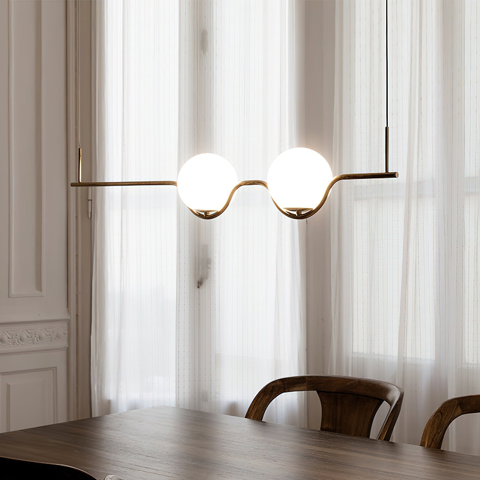 Levita Pendant Lamp | Iron & Glass | Gold & Black
