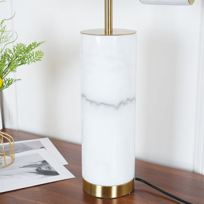 Lexi Table Lamp | Metal, Glass, Marble | Gold & Black, Gold & White